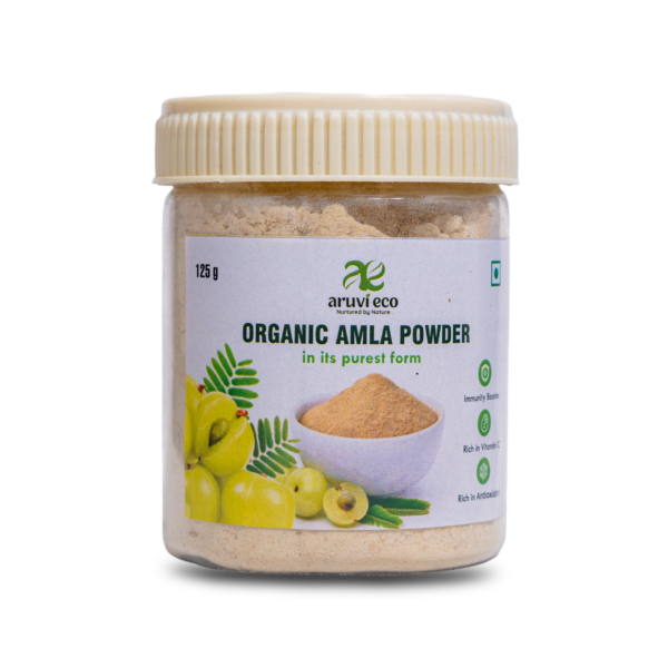 Pure Amla Powder (125g) - 100% Natural, Directly Produced from Our Farm, No Artificial Flavors or Colors, No Preservatives 