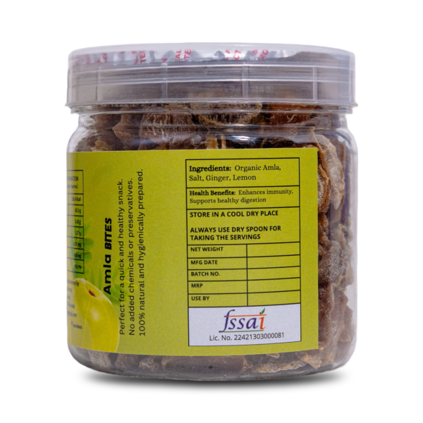 Organic Amla Salted Bites with Ginger and Lemon - Made with 100% Natural Dried Amla Grown in our Farm, No Artificial Flavors or Colors, No Preservatives 175g - Image 6