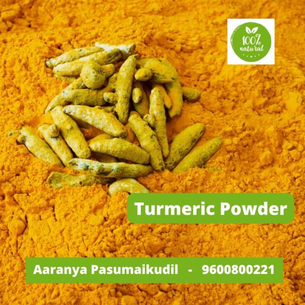 Turmeric Powder மஞ்சள் தூள் Aaranya Pasumaikudil 250gms - Image 2