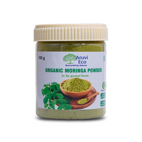 Pure Organic Moringa Powder - Farm Fresh and Nutrient-Packed Green Superfood Rich in Nutrients 100gm Pack…