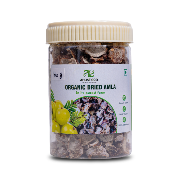 Organic Dried Amla - 100% Natural, Directly Produced from Our Garden, Rich in Vitamin C, No Artificial Flavors or Colors, No Preservatives - 100g